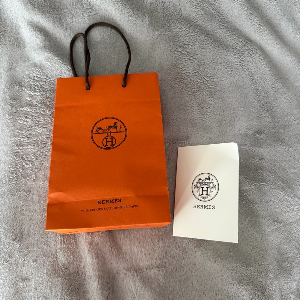 Hermès Orange Gift Bag with Logo new
